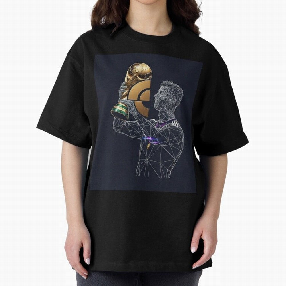 Digital Football Oversized T-Shirt Make Memories around Match Day Hype around FIFA World Cup 2026 USA Canada Mexico, Neymar, Haaland and Cristiano Ronaldo, Spain and Netherlands, Football Passion, Legendary Performances, Festival Vibes and