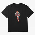 a gread celebration from the goat Oversized T-Shirt Support Iconic Players in FIFA World Cup 2026 for Fans of CR7 and Portugal, Spain and Germany, Bringing Match Day Excitement, Supporter Culture, Golden Goals and Global Football Passion; Perfect