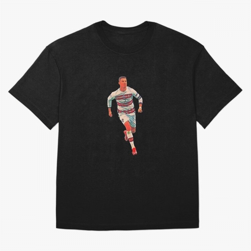 a gread celebration from the goat Oversized T-Shirt Support Iconic Players in FIFA World Cup 2026 for Fans of CR7 and Portugal, Spain and Germany, Bringing Match Day Excitement, Supporter Culture, Golden Goals and Global Football Passion; Perfect