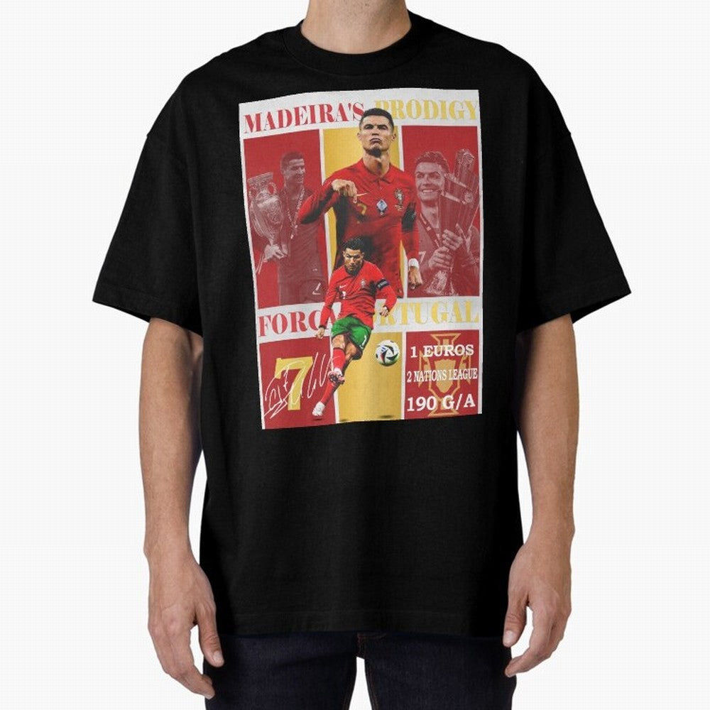 Cristiano Ronaldo Portugal Poster - Madeira's Prodigy CR7 Fan Art Print Oversized T-Shirt Relive Legendary Nights from FIFA World Cup 2026 Spirit, Capturing England, Haaland, Match Day Excitement, Supporter Culture, Golden Goals and Global Football
