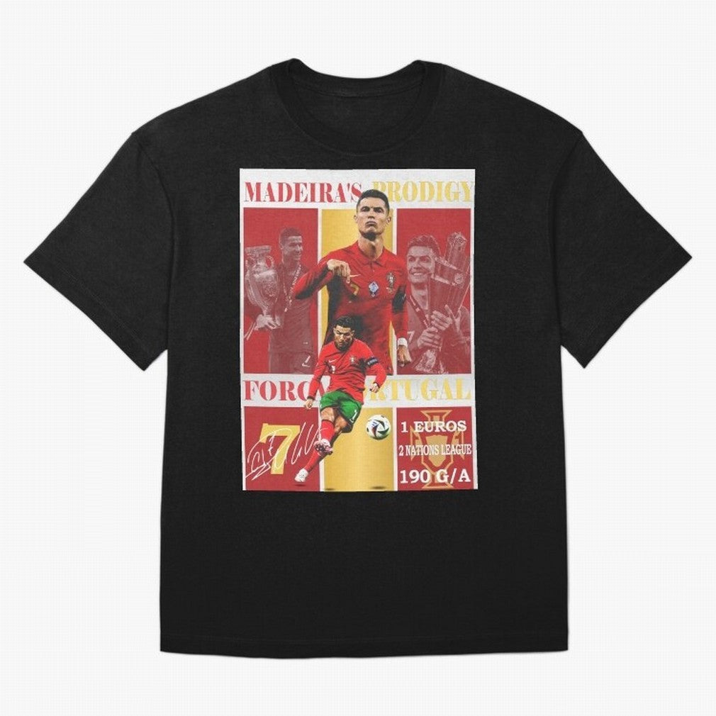Cristiano Ronaldo Portugal Poster - Madeira's Prodigy CR7 Fan Art Print Oversized T-Shirt Relive Legendary Nights from FIFA World Cup 2026 Spirit, Capturing England, Haaland, Match Day Excitement, Supporter Culture, Golden Goals and Global Football