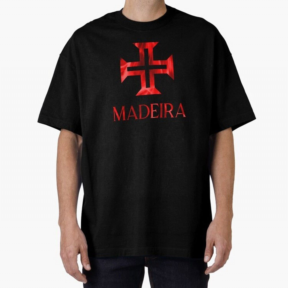 Madeira flames Oversized T-Shirt Cheer through Every Moment of Global Football Passion for FIFA World Cup 2026 Group Stage, with Messi, France, Match Day Excitement, Supporter Culture, Golden Goals and Global Football Passion; Perfect for People