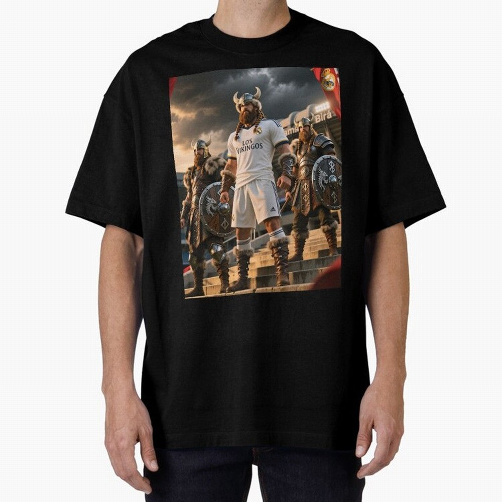 Los Vikingos del Bernab¨¦u Oversized T-Shirt Represent Football Lovers during the FIFA World Cup 2026 Group Stage Journey through Messi Highlights, Argentina Pride, Stadium Chants, National Pride, Trophy Dreams and Unforgettable Football Memories;