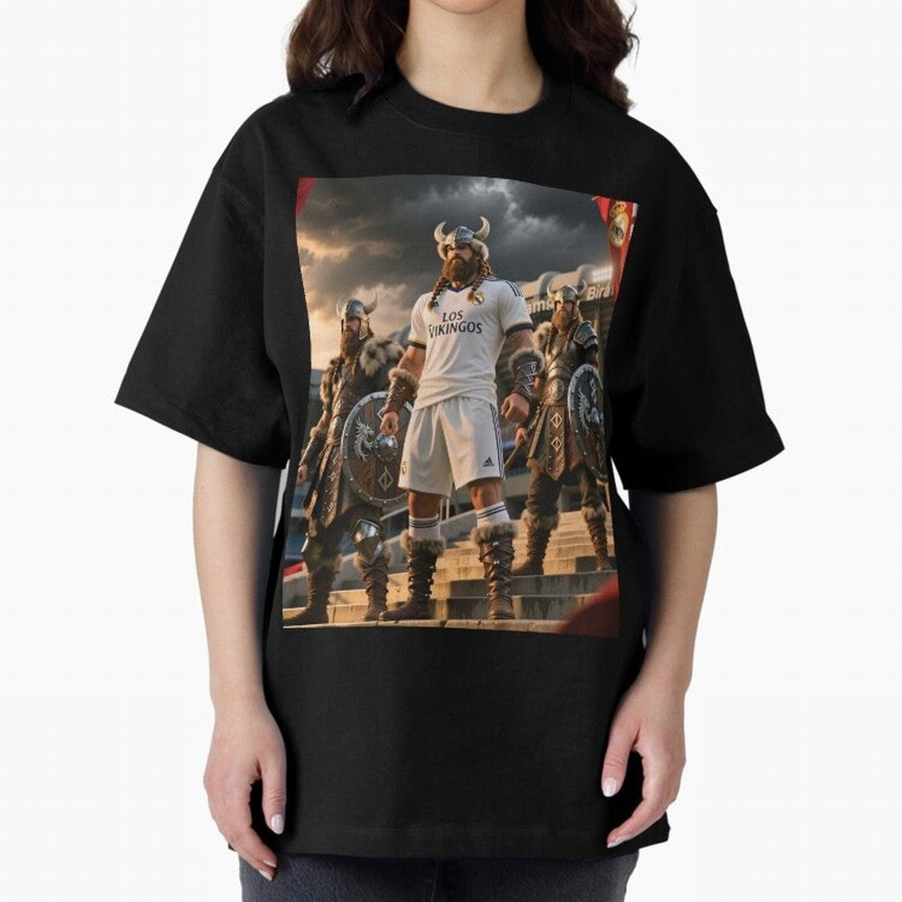 Los Vikingos del Bernab¨¦u Oversized T-Shirt Represent Football Lovers during the FIFA World Cup 2026 Group Stage Journey through Messi Highlights, Argentina Pride, Stadium Chants, National Pride, Trophy Dreams and Unforgettable Football Memories;