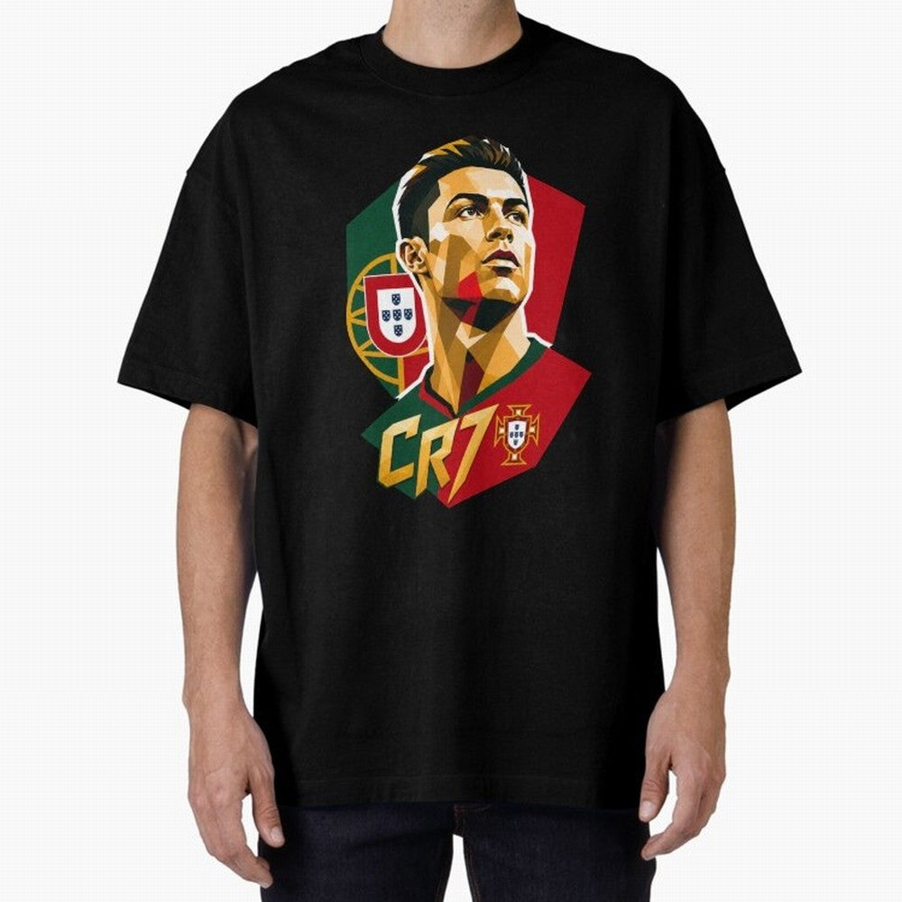 CR7 Art Print Oversized T-Shirt Bring Home FIFA World Cup 2026 USA Canada Mexico Capturing Mbappe, England, France and Netherlands Energy, Global Supporter Spirit, Legendary Goals, National Colors and Tournament Celebration; Made for Collectors Who