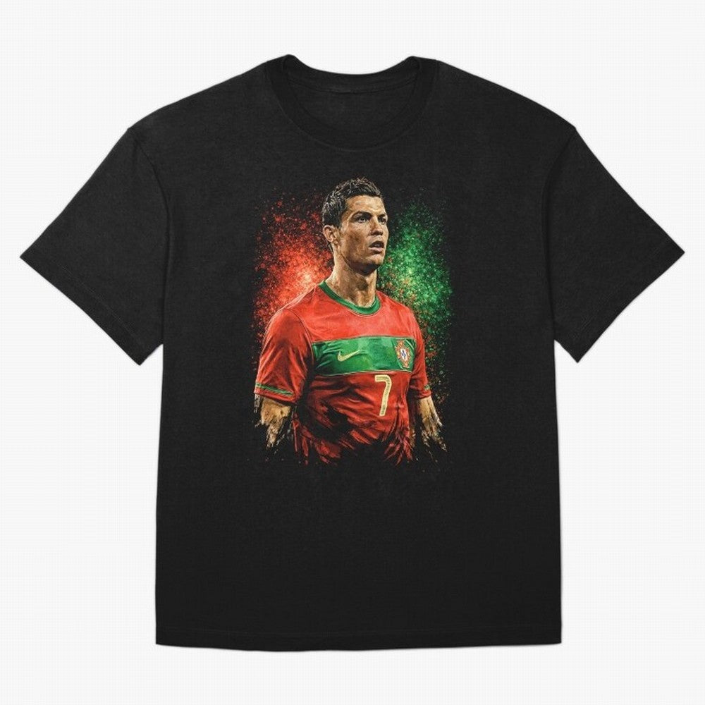 Cristiano Ronaldo Football Legend Oversized T-Shirt Join FIFA World Cup 2026 USA Canada Mexico for Fans of Neymar and Spain and Netherlands, Bringing Match Day Excitement, Supporter Culture, Golden Goals and Global Football Passion; Ideal for