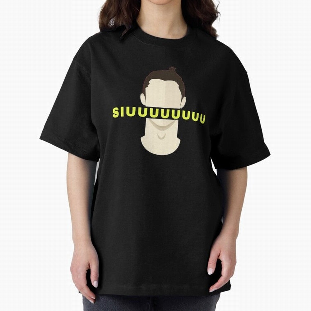 CR7 siuuu funny Oversized T-Shirt Carry FIFA World Cup 2026 Connected to Messi, Neymar and Mbappe, Spain and Netherlands Energy, Retro Football Energy, Iconic Rivalries, Trophy Chase Drama and Stadium Atmosphere; Perfect for Supporters Who Want