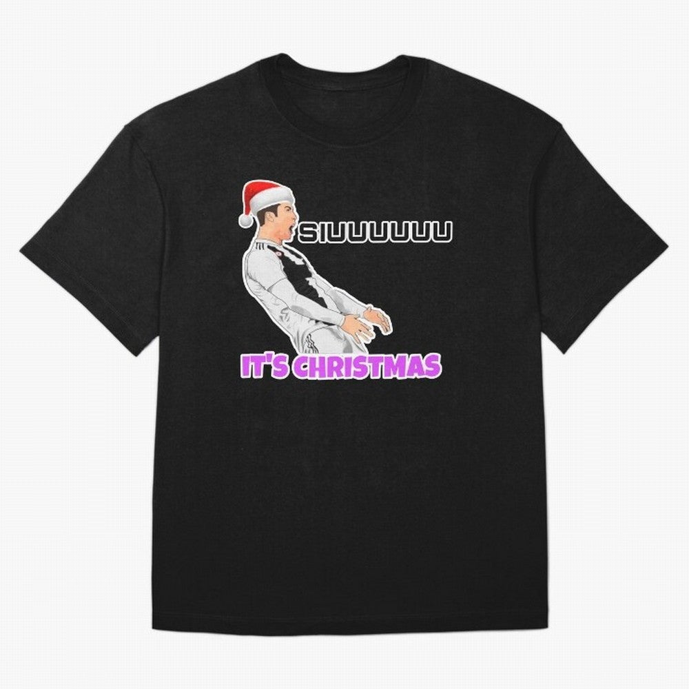 It¡¯s Christmas siuuu CR7 funny Oversized T-Shirt Join Supporters Worldwide for Global Football Passion for FIFA World Cup 2026 USA Canada Mexico, Driven by Haaland and Mbappe, England and Germany, Stadium Chants, National Pride, Trophy Dreams and