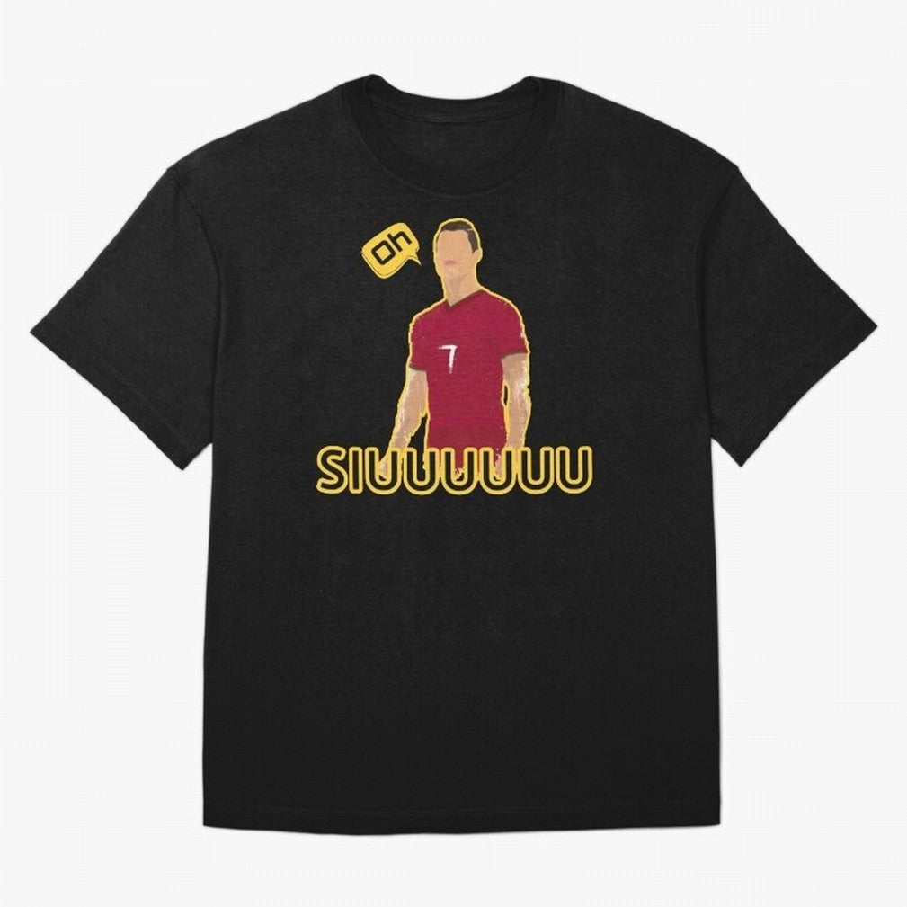 Oh siuuu CR7 funny Oversized T-Shirt Enjoy Match Day Hype around FIFA World Cup 2026 Group Stage, Cristiano Ronaldo, France and Portugal, Football History, Final Match Energy, Crowd Noise and Once in a Lifetime Moments; Ideal for Fans Who Follow
