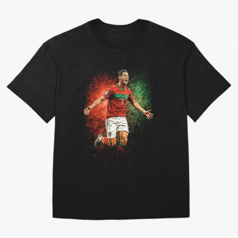 Cristiano Ronaldo Football Legend Oversized T-Shirt Celebrate the Road through the FIFA World Cup 2026 Group Stage Journey through CR7 and Messi Highlights, Argentina Pride, Champion Mindset, Group Stage Buzz, Knockout Tension and Passionate Fan