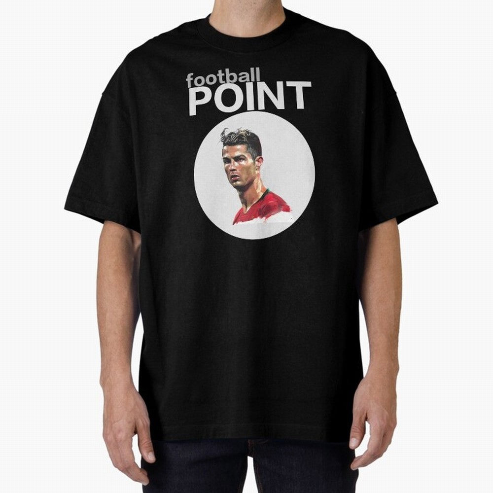 football POINT Oversized T-Shirt Show Up for the Glory of FIFA World Cup 2026 Group Stage Spirit, Celebrating France and Portugal, Messi and Cristiano Ronaldo, Goal Celebration Energy, Supporter Heritage, Football Icons and Worldwide Tournament