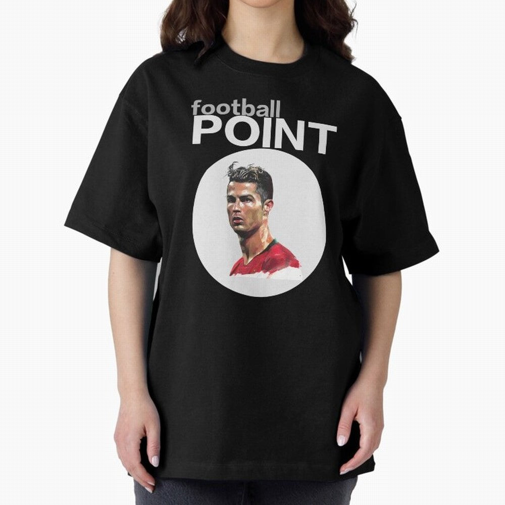 football POINT Oversized T-Shirt Show Up for the Glory of FIFA World Cup 2026 Group Stage Spirit, Celebrating France and Portugal, Messi and Cristiano Ronaldo, Goal Celebration Energy, Supporter Heritage, Football Icons and Worldwide Tournament