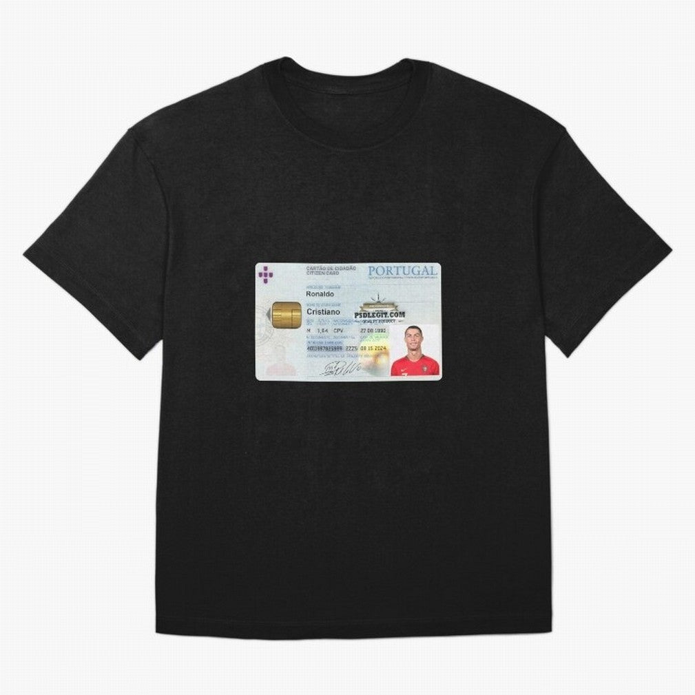 Cristiano Ronaldo CARD ID Oversized T-Shirt Share FIFA World Cup 2026 USA Canada Mexico Filled with Haaland and Mbappe, England, France and Netherlands Energy, Championship Spirit, Famous Goals, Roaring Crowds and International Football Unity;