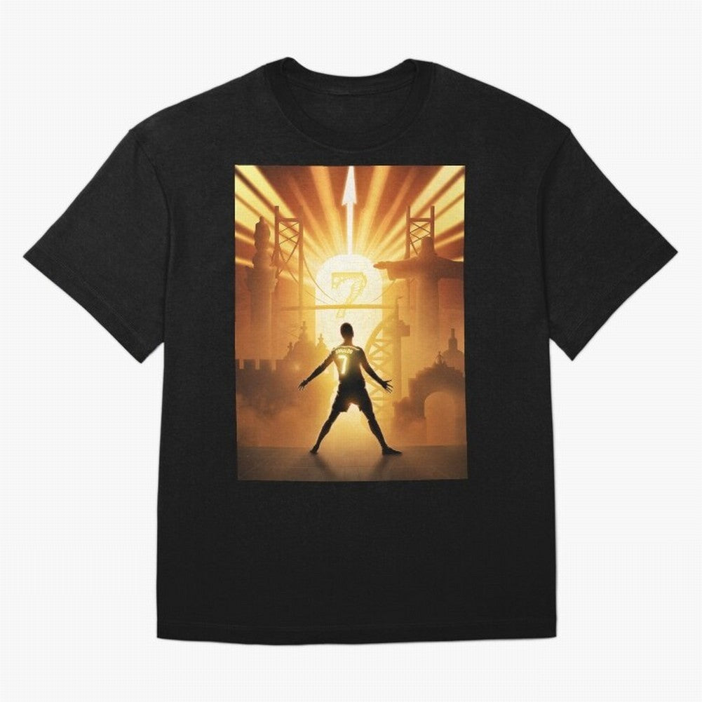 Celebration of Champions Art Poster Oversized T-Shirt Feel the Heartbeat of Global Football Passion for FIFA World Cup 2026 Group Stage, Made for CR7 and Messi, Netherlands, Championship Spirit, Famous Goals, Roaring Crowds and International