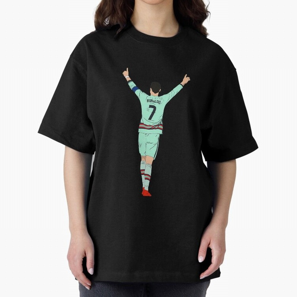 Cristiano Ronaldo Cristiano Ronaldo o Oversized T-Shirt Back the Journey through Global Football Passion for FIFA World Cup 2026 Group Stage, Highlighting Neymar, Haaland and Cristiano Ronaldo, Spain, Sports Nostalgia, International Competition,