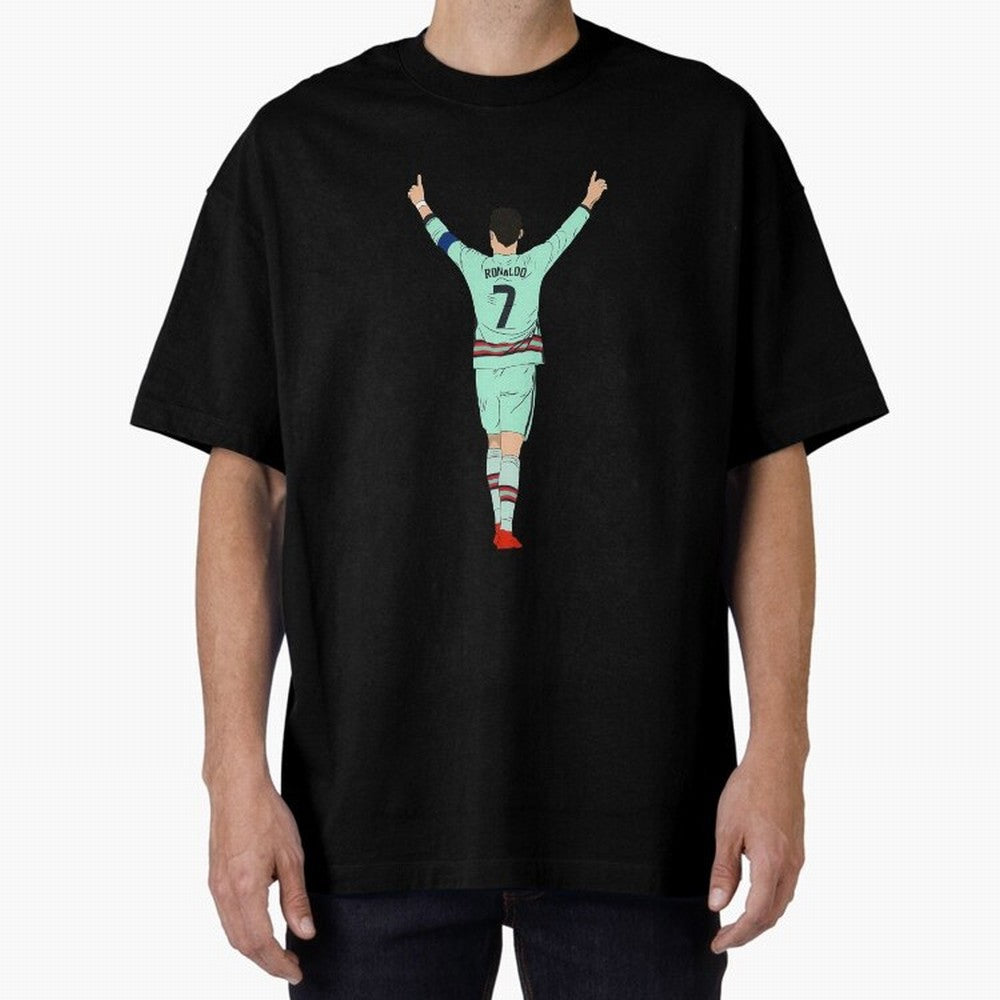 Cristiano Ronaldo Cristiano Ronaldo o Oversized T-Shirt Back the Journey through Global Football Passion for FIFA World Cup 2026 Group Stage, Highlighting Neymar, Haaland and Cristiano Ronaldo, Spain, Sports Nostalgia, International Competition,