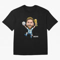 Messi Campion Oversized T-Shirt Follow FIFA World Cup 2026 Group Stage for Fans of Mbappe and Argentina, Bringing Stadium Memories, Football Loyalty, International Chants and Championship Tradition; Great for Supporters Who Love Legendary Players,