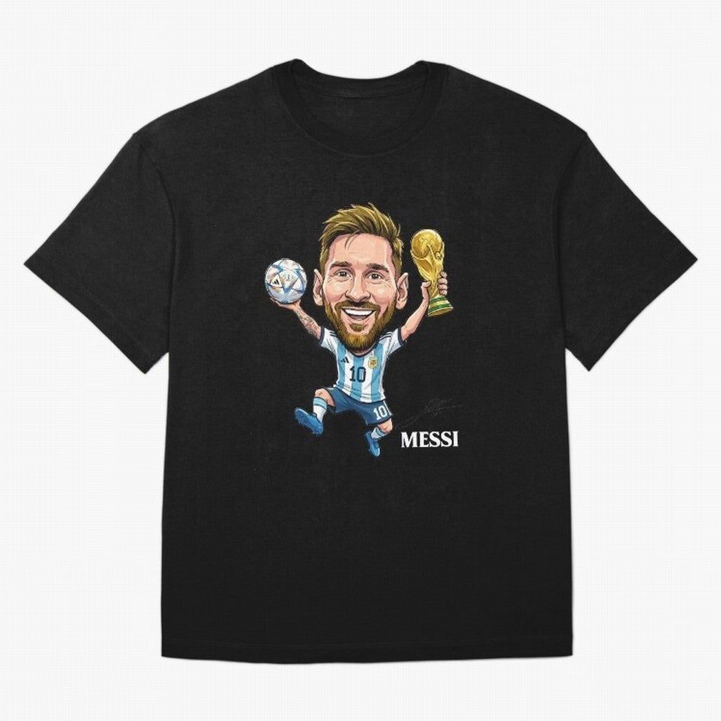 Messi Campion Oversized T-Shirt Follow FIFA World Cup 2026 Group Stage for Fans of Mbappe and Argentina, Bringing Stadium Memories, Football Loyalty, International Chants and Championship Tradition; Great for Supporters Who Love Legendary Players,