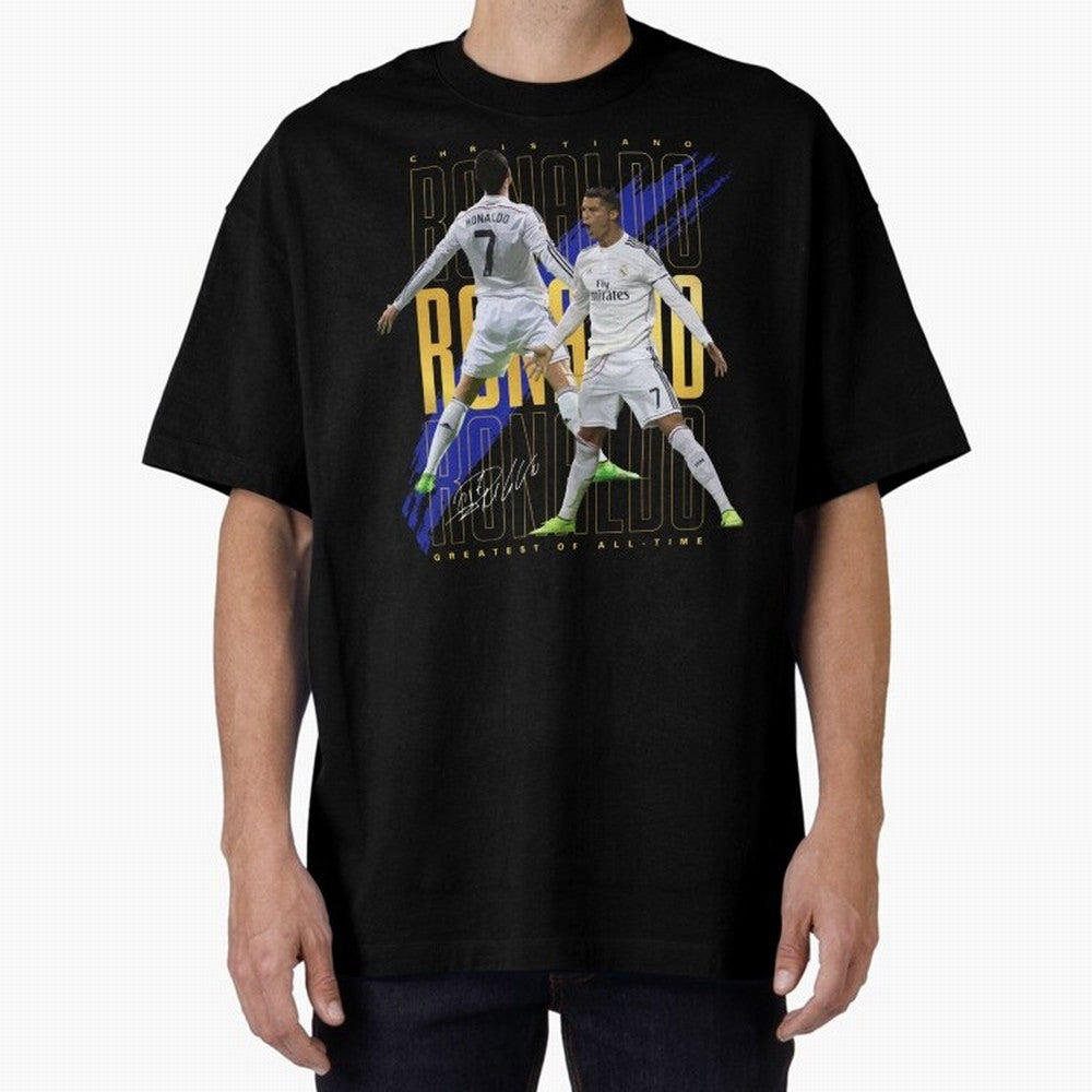 Cristiano Ronaldo Suuiii! Greatest Of All Time Oversized T-Shirt Capture Stadium Memories from FIFA World Cup 2026 Group Stage Spirit, Capturing Spain and Netherlands, Cristiano Ronaldo, Football Passion, Legendary Performances, Festival Vibes and