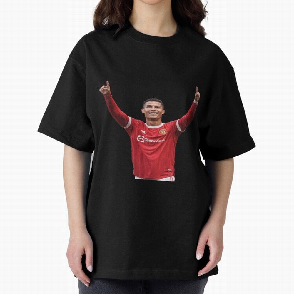 Crisitano Ronaldo Manchester United Oversized T-Shirt Celebrate Fan Culture around the FIFA World Cup 2026 Group Stage Journey through Haaland and Mbappe Highlights, Brazil Pride, Football History, Final Match Energy, Crowd Noise and Once in a