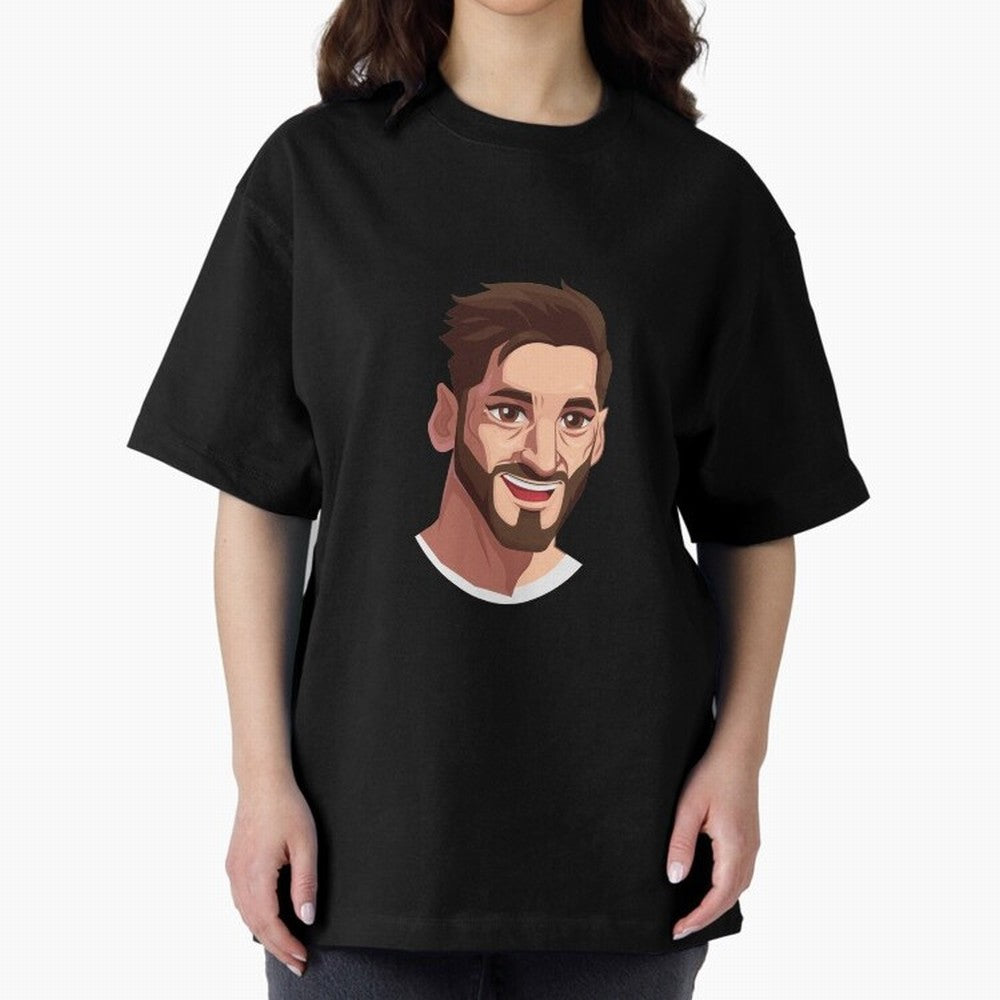 Cristiano Ronaldo Vetor Art Graphics Design Oversized T-Shirt Follow the Final Road of FIFA World Cup 2026 Highlighting Messi, Argentina, France and Brazil Energy, Sports Nostalgia, International Competition, Famous Players and Unforgettable