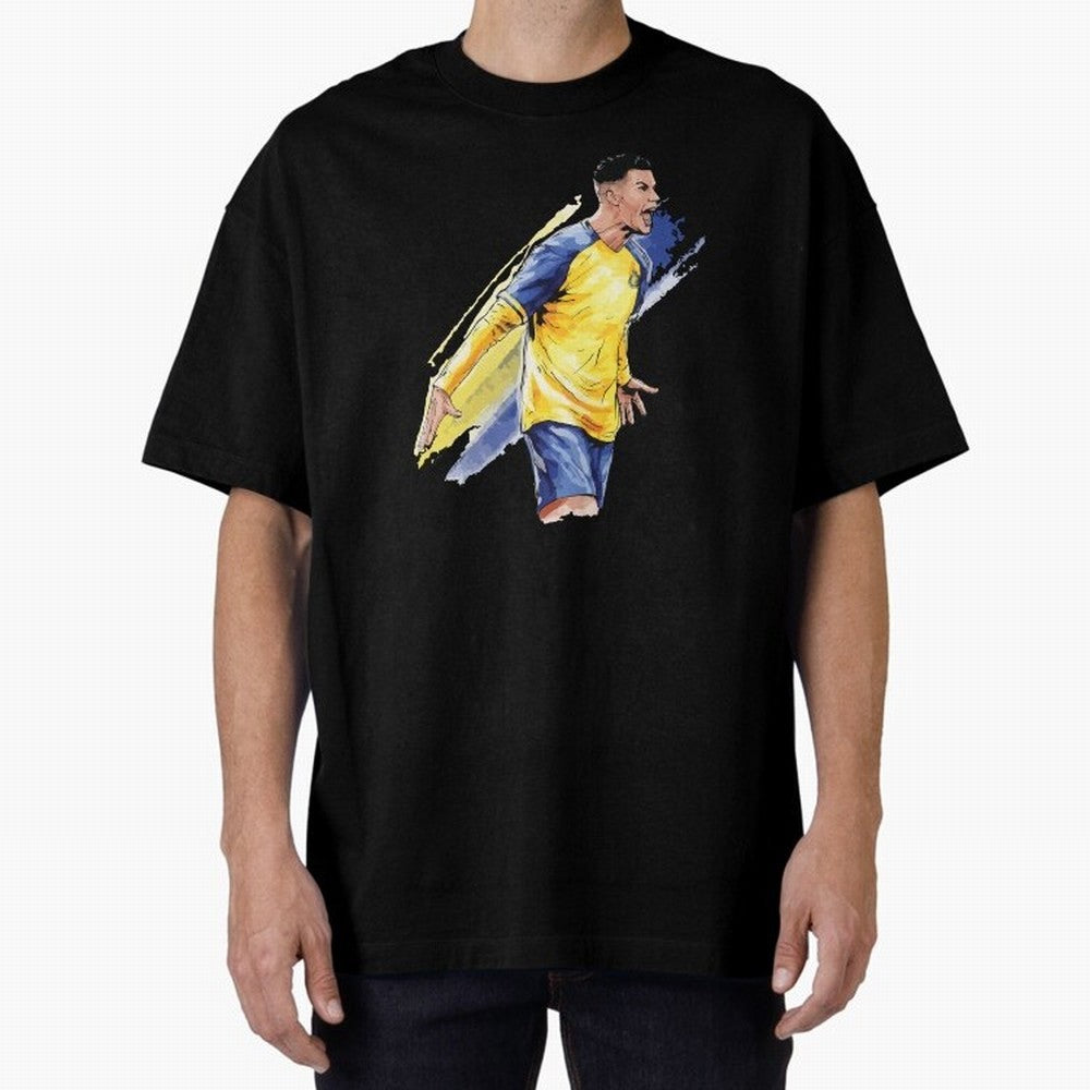 Ronaldo Al-Nassr 2022 Oversized T-Shirt Bring Trophy Dreams to FIFA World Cup 2026 Group Stage Spirit, Featuring Netherlands, Mbappe, Football Festival Excitement, Trophy Ambitions, Country Rivalries and Star Player Buzz; Built for Supporters