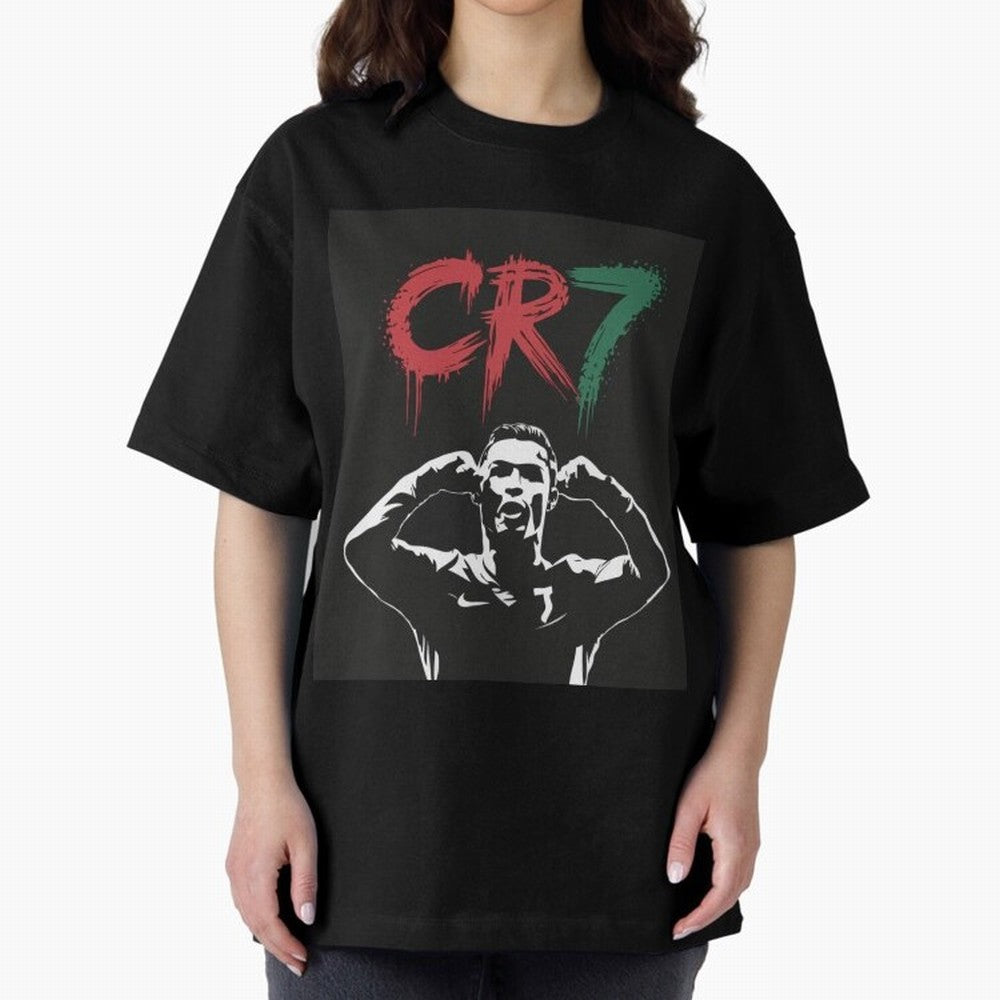 Cristiano Ronaldo CR7 T-shirt Design Oversized T-Shirt Celebrate Golden Goal Energy in Match Day Hype around FIFA World Cup 2026, Mbappe and Neymar, Brazil, Portugal and Argentina, Stadium Chants, National Pride, Trophy Dreams and Unforgettable