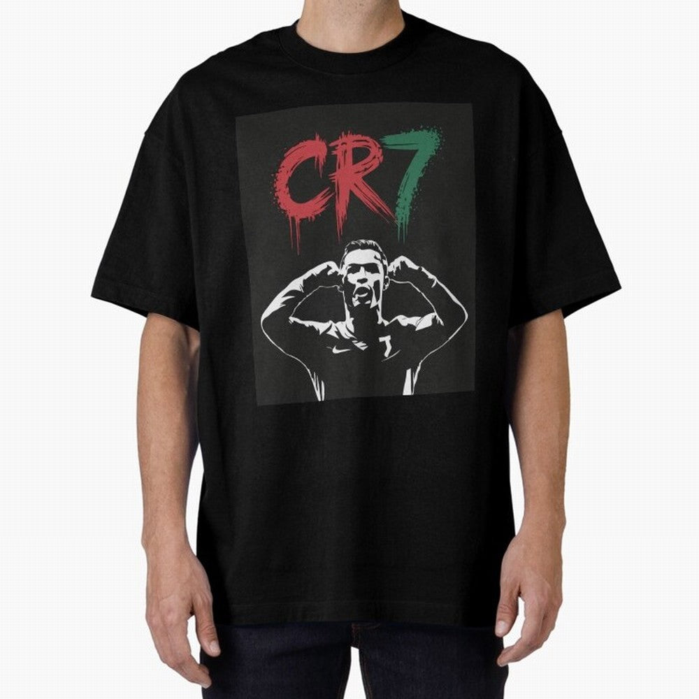 Cristiano Ronaldo CR7 T-shirt Design Oversized T-Shirt Celebrate Golden Goal Energy in Match Day Hype around FIFA World Cup 2026, Mbappe and Neymar, Brazil, Portugal and Argentina, Stadium Chants, National Pride, Trophy Dreams and Unforgettable