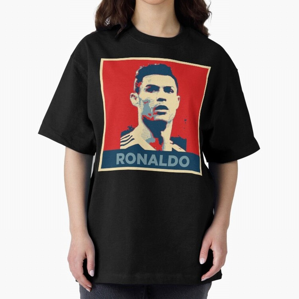 Cristiano Ronaldo Obama Style Oversized T-Shirt Make Game Day About FIFA World Cup 2026 Group Stage for Fans of Haaland and Argentina and Brazil, Bringing Soccer Culture, Superstar Moments, National Team Dreams and Competitive Fire; Ideal for
