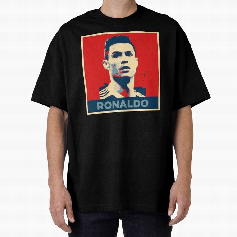 Cristiano Ronaldo Obama Style Oversized T-Shirt Make Game Day About FIFA World Cup 2026 Group Stage for Fans of Haaland and Argentina and Brazil, Bringing Soccer Culture, Superstar Moments, National Team Dreams and Competitive Fire; Ideal for