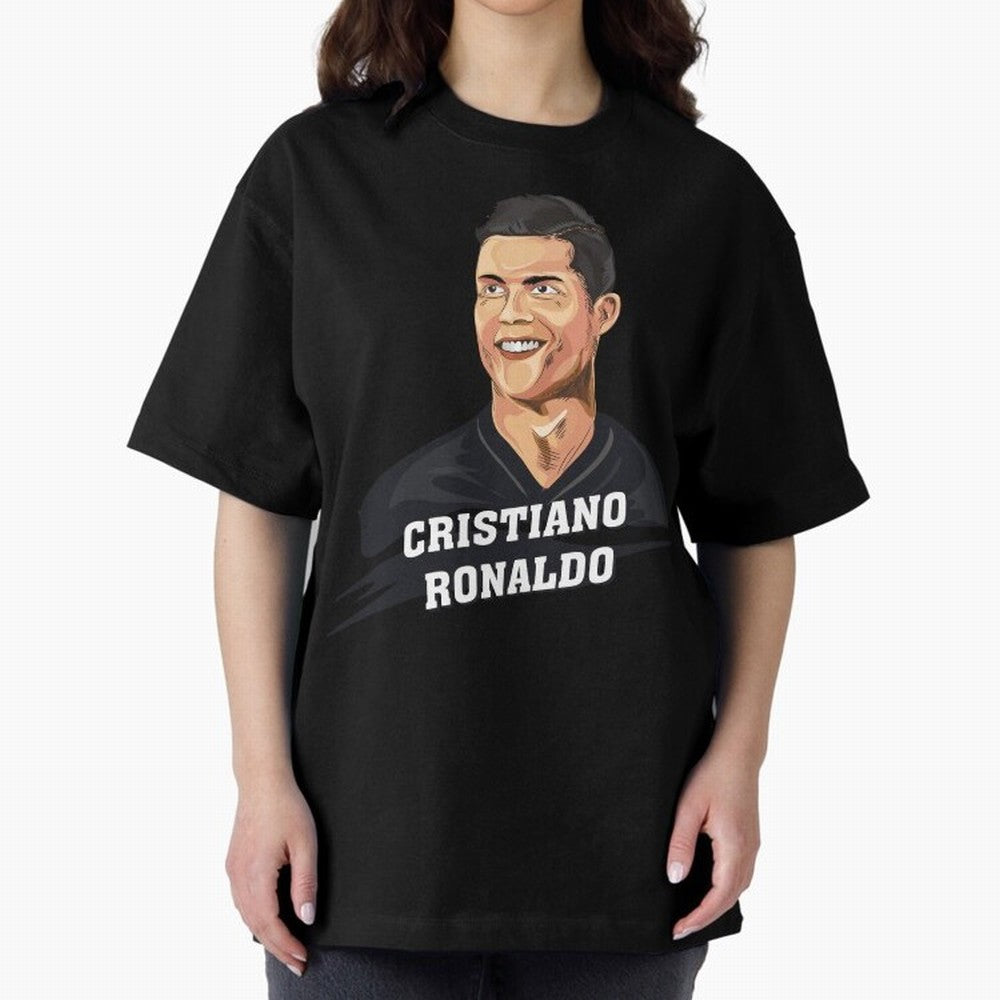 Cristiano Ronaldo Portrait Oversized T-Shirt Live for the Drama of FIFA World Cup 2026 USA Canada Mexico Spirit, Celebrating Argentina, Haaland, Game Day Rituals, Football Legends, Country Pride and the Road to the Final; Built for Supporters