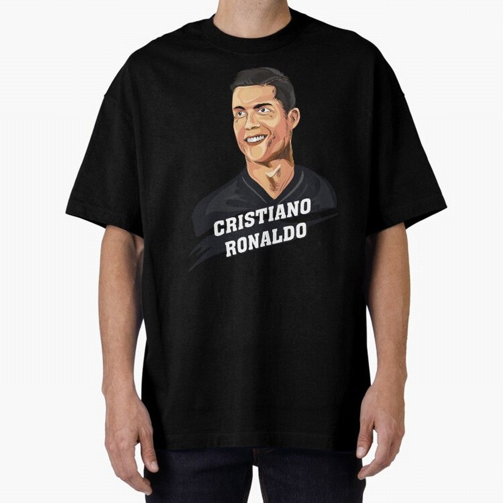 Cristiano Ronaldo Portrait Oversized T-Shirt Live for the Drama of FIFA World Cup 2026 USA Canada Mexico Spirit, Celebrating Argentina, Haaland, Game Day Rituals, Football Legends, Country Pride and the Road to the Final; Built for Supporters