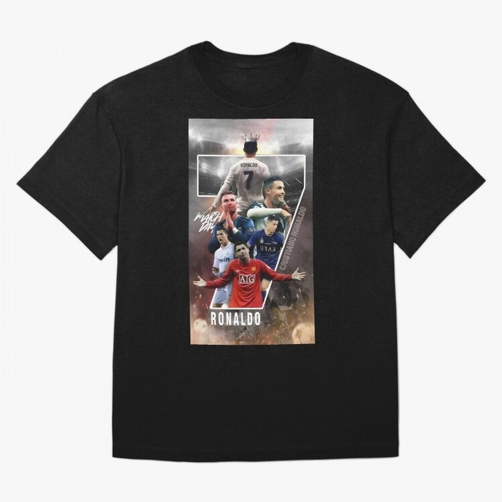 Cr7 wallpaper Oversized T-Shirt Carry the Colors and Pride of FIFA World Cup 2026 Group Stage Centered on Messi, France and Portugal Energy, Stadium Chants, National Pride, Trophy Dreams and Unforgettable Football Memories; Great for Watch Parties,