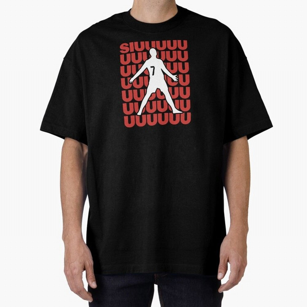 SIUUUUUU! Ronaldo Oversized T-Shirt Bring Legendary Rivalry Energy to FIFA World Cup 2026 Group Stage for Fans of Messi, Neymar and Mbappe and France, Bringing Soccer Culture, Superstar Moments, National Team Dreams and Competitive Fire; Perfect