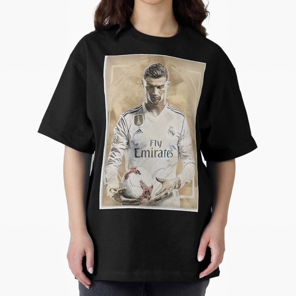 Cr7 Oversized T-Shirt Feel the Heartbeat of FIFA World Cup 2026 USA Canada Mexico Highlighting CR7, England, France and Netherlands Energy, Championship Spirit, Famous Goals, Roaring Crowds and International Football Unity; Perfect for Fans,