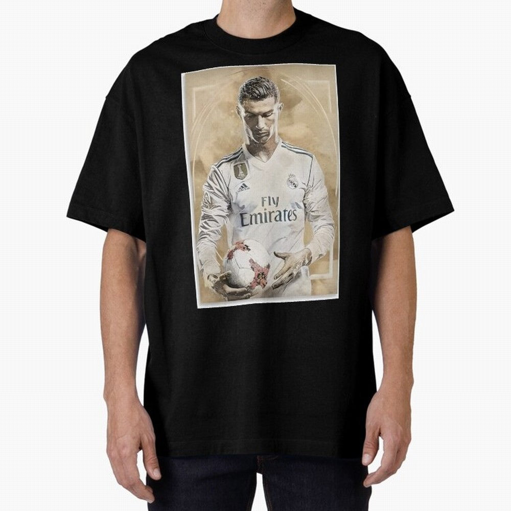 Cr7 Oversized T-Shirt Feel the Heartbeat of FIFA World Cup 2026 USA Canada Mexico Highlighting CR7, England, France and Netherlands Energy, Championship Spirit, Famous Goals, Roaring Crowds and International Football Unity; Perfect for Fans,