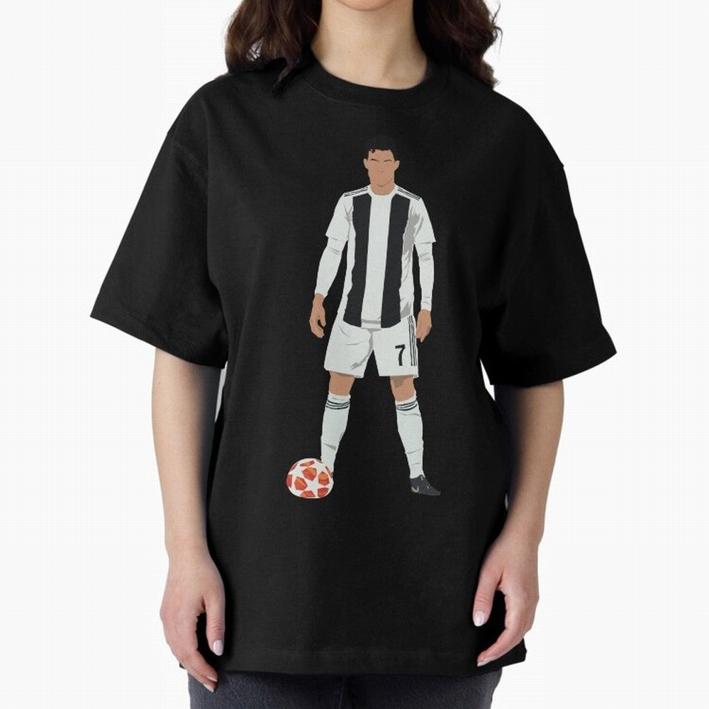 Ronaldo Stance Oversized T-Shirt Fuel Match Day Hype around FIFA World Cup 2026 Group Stage, Neymar, France, Worldwide Fan Energy, Dramatic Goals, Stadium Lights and Championship Celebrations; Ideal for Fans Who Follow Messi, Cristiano Ronaldo,