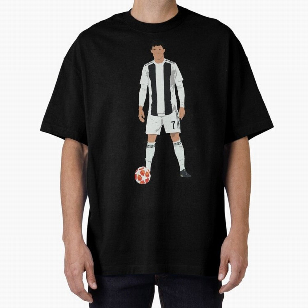Ronaldo Stance Oversized T-Shirt Fuel Match Day Hype around FIFA World Cup 2026 Group Stage, Neymar, France, Worldwide Fan Energy, Dramatic Goals, Stadium Lights and Championship Celebrations; Ideal for Fans Who Follow Messi, Cristiano Ronaldo,