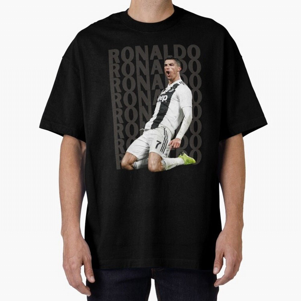 Cristiano Ronaldo | Portugal | Football | GOAT | Juventus Oversized T-Shirt Keep Football History Alive during FIFA World Cup 2026 Highlighting Neymar, Haaland and Cristiano Ronaldo, Germany Energy, Championship Spirit, Famous Goals, Roaring Crowds