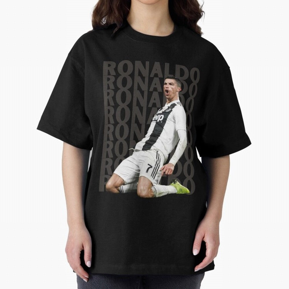 Cristiano Ronaldo | Portugal | Football | GOAT | Juventus Oversized T-Shirt Keep Football History Alive during FIFA World Cup 2026 Highlighting Neymar, Haaland and Cristiano Ronaldo, Germany Energy, Championship Spirit, Famous Goals, Roaring Crowds