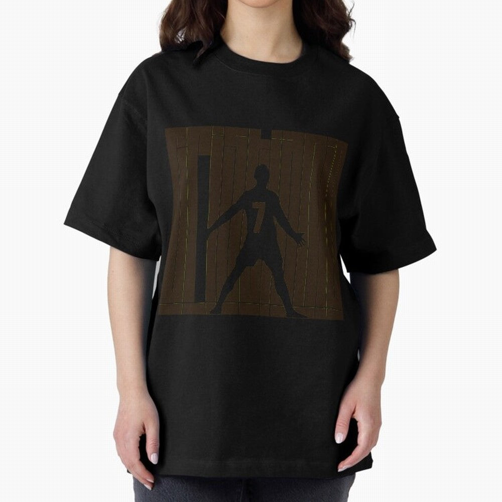 CR7 Ronaldo Oversized T-Shirt Represent Football Lovers during FIFA World Cup 2026 for Fans of CR7 and Brazil, Portugal and Argentina, Bringing Sports Nostalgia, International Competition, Famous Players and Unforgettable Victories; Created for