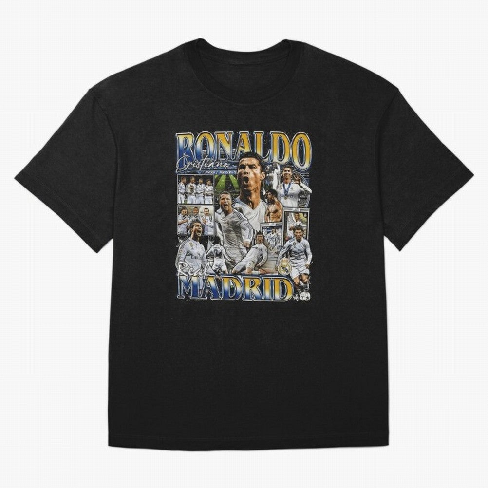 Cristiano Ronaldo Real Vintage Bootleg Oversized T-Shirt Represent the Passion of FIFA World Cup 2026 Group Stage for Fans of Messi and Cristiano Ronaldo and Argentina and Brazil, Bringing Worldwide Fan Energy, Dramatic Goals, Stadium Lights and