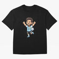 Cute Football Champion Cartoon Design Oversized T-Shirt Show Love for Legendary Goals in the FIFA World Cup 2026 USA Canada Mexico Journey through Neymar, Haaland and Cristiano Ronaldo Highlights, Germany Pride, Champion Mindset, Group Stage Buzz,