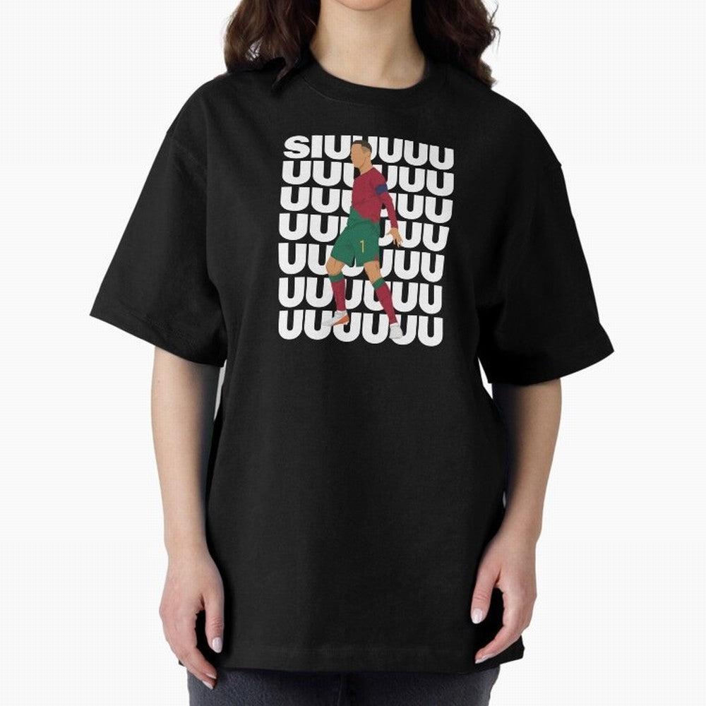 SIUUUUUU! Ronaldo Oversized T-Shirt Bring a Vintage Feel to FIFA World Cup 2026 for Fans of Neymar and Spain, Bringing Football Passion, Legendary Performances, Festival Vibes and Supporter Community; Perfect for Supporters Who Want Bold Football
