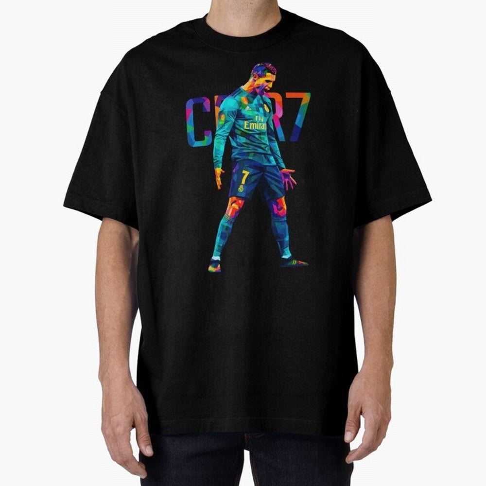 Ronaldo Cr7 Wpap Art Oversized T-Shirt Remember the FIFA World Cup 2026 USA Canada Mexico Journey through Neymar, Haaland and Cristiano Ronaldo Highlights, Argentina and Brazil Pride, Worldwide Fan Energy, Dramatic Goals, Stadium Lights and
