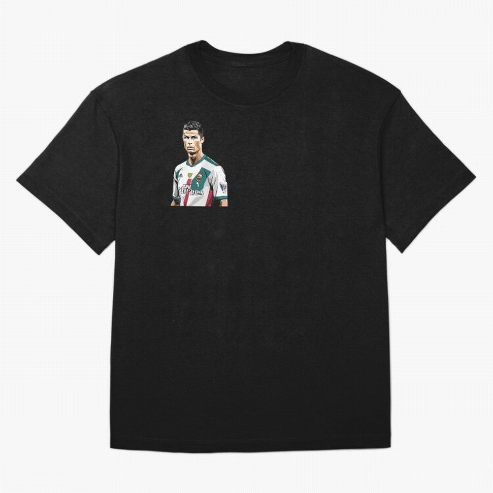 Cristiano Ronaldo Oversized T-Shirt Follow the Road to FIFA World Cup 2026 USA Canada Mexico for Fans of Messi, CR7 and Mbappe and Argentina, France and Brazil, Bringing Vintage Soccer Flavor, Modern Football Stars, National Flags and Final Night