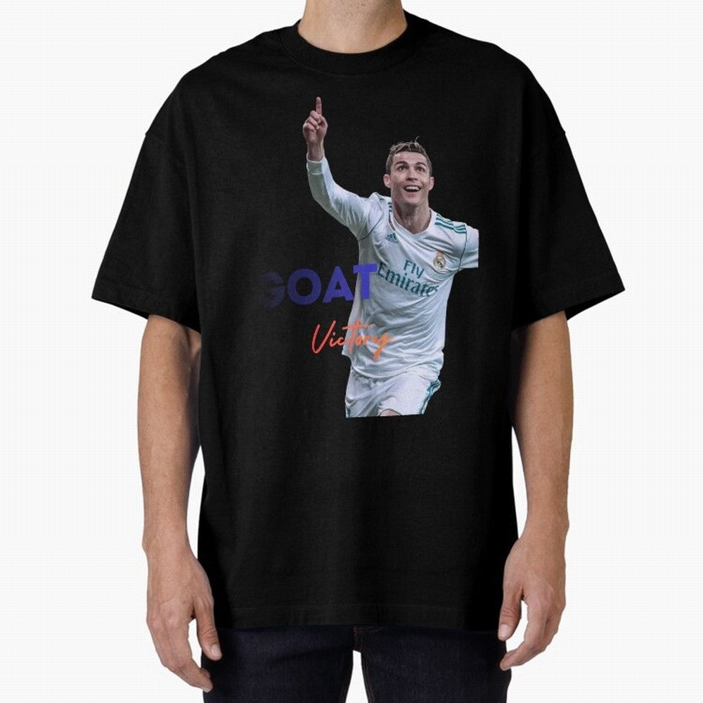 Goat CR7 MIndset Oversized T-Shirt Capture FIFA World Cup 2026 USA Canada Mexico Filled with Mbappe, Spain and Netherlands Energy, Supporter Pride, Iconic Celebrations, Legendary Names and Global Match Day Energy; Ideal for Fans Who Follow Messi,