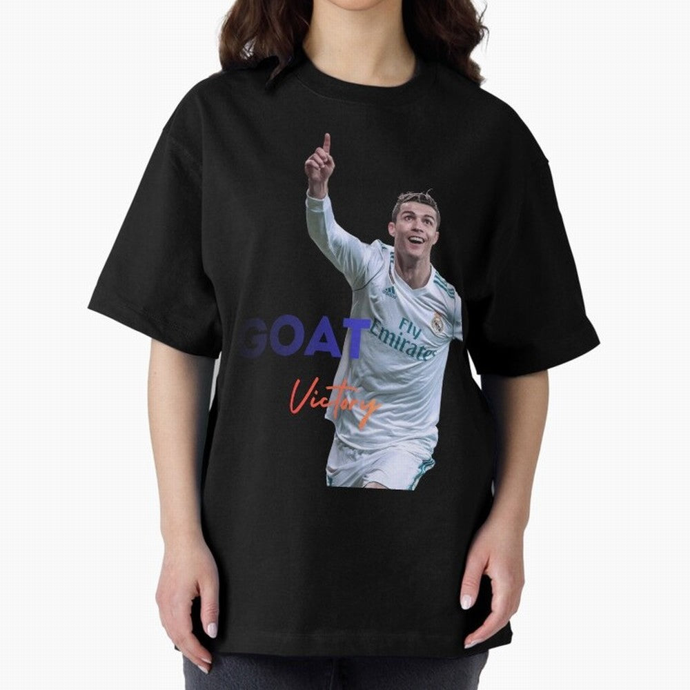 Goat CR7 MIndset Oversized T-Shirt Capture FIFA World Cup 2026 USA Canada Mexico Filled with Mbappe, Spain and Netherlands Energy, Supporter Pride, Iconic Celebrations, Legendary Names and Global Match Day Energy; Ideal for Fans Who Follow Messi,