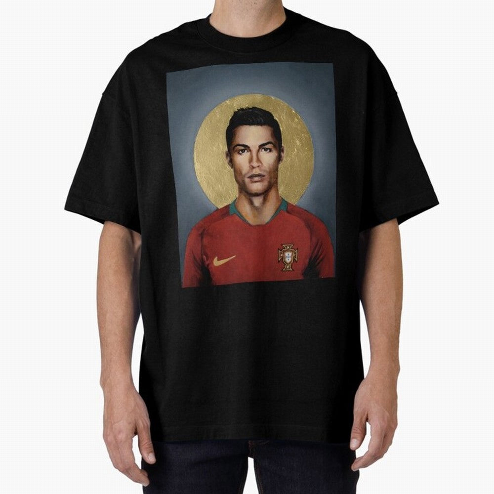 Cristiano Ronaldo CR7 Saint Portugal Football Legend Fan Art Oversized T-Shirt Celebrate the Next Chapter of FIFA World Cup 2026 Group Stage Celebrating Neymar, Portugal Energy, Supporter Pride, Iconic Celebrations, Legendary Names and Global Match