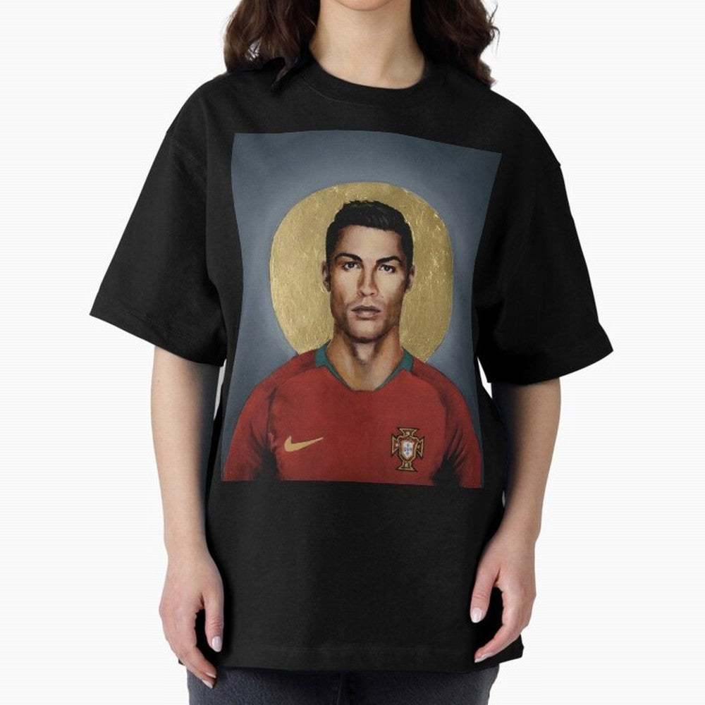 Cristiano Ronaldo CR7 Saint Portugal Football Legend Fan Art Oversized T-Shirt Celebrate the Next Chapter of FIFA World Cup 2026 Group Stage Celebrating Neymar, Portugal Energy, Supporter Pride, Iconic Celebrations, Legendary Names and Global Match